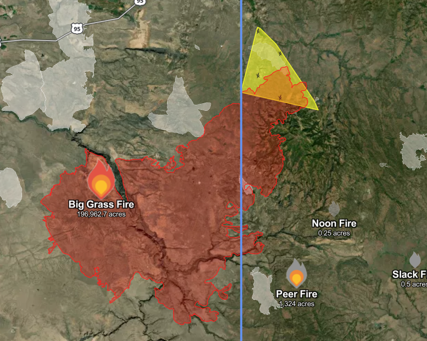 boondockbrian's tweet photo. @RogueLou18 A supermajority of the acreage in Oregon that has burned this year is grassland and sagebrush. Oregon isn't losing much merchantable timber. I also wouldn't call juniper woodlands 'forest'. https://t.co/uBSJ6wcm2i