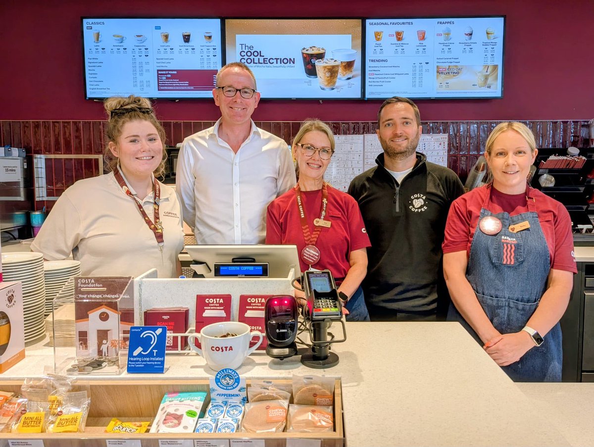 John2Win's tweet photo. ☕️ I love a coffee, and it was great to meet the team at @CostaCoffee in Kelso this morning to hear more about the Costa Community Grants initiative.

It was fantastic to hear about their recent £1,000 grant to Cheviot Youth, which I’m sure will make a real difference. 

Thank you to Costa Ambassador Abigail Simpson, Store Manager Lesa Learmonth, Area Manager Lewis Stewart and barista Becky Nock for their warm welcome.