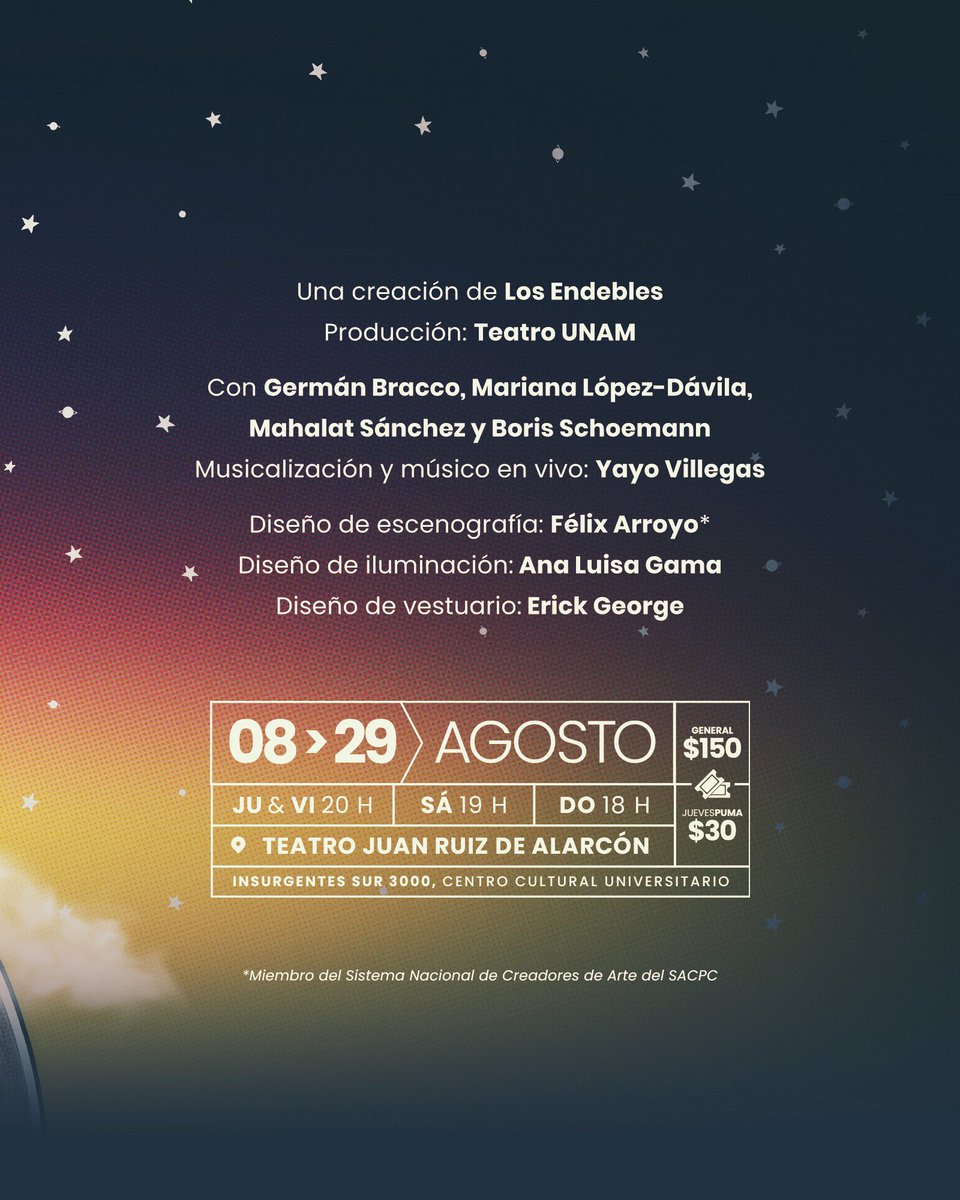 teatrounam's tweet photo. Si EL PESO DE LAS HORMIGAS 🐜  es mayor al de toda la humanidad, quizás ayudar a una sola persona sea el principio para salvar al mundo entero 🌎.

Acompáñanos en esta creación de @Endebles en el Teatro Juan Ruiz de Alarcón.

📆 Del 8 al 29 de agosto
🎟️ https://t.co/ggf2xP7e71 https://t.co/C1xSKPW9fP