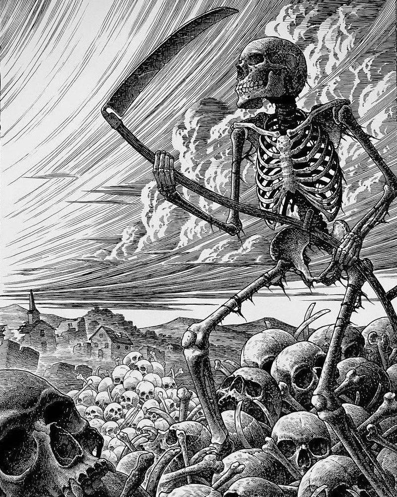 HeavyMetalInk's tweet photo. Artwork by Tyler Pennington 💀 @tpenningtontat2 

Tyler Pennington is an American illustrator, tattoo artist, and painter whose work has gained recognition within the horror, dark fantasy, and skate scenes. https://t.co/5NLs5oi8jn