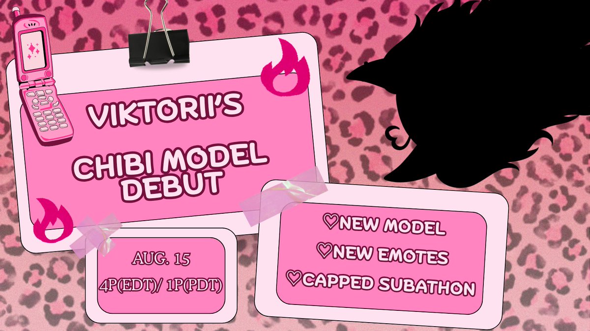 viktoriigal's tweet photo. ₊˚⊹♡ 1.0 Chibi Model Debut ♡⊹˚₊

⟡ ݁₊  new model
⟡ ݁₊ new emotes
⟡ ݁₊ capped subathon 

📍 aug. 15 ⊹ 4p(EDT)/ 1p(PDT)

(˶ˆᗜˆ˵) see you then ~ ♡ https://t.co/kbK3mZ8nj2