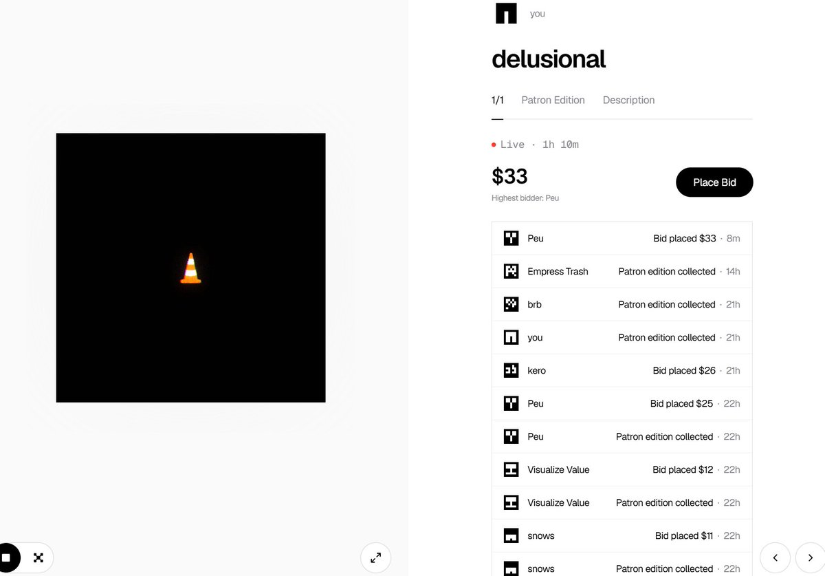 artbrock34's tweet photo. delusional auction live! ⚡️

@PedroDnY outbid kero 👀

almost 1 hr left ⌛️