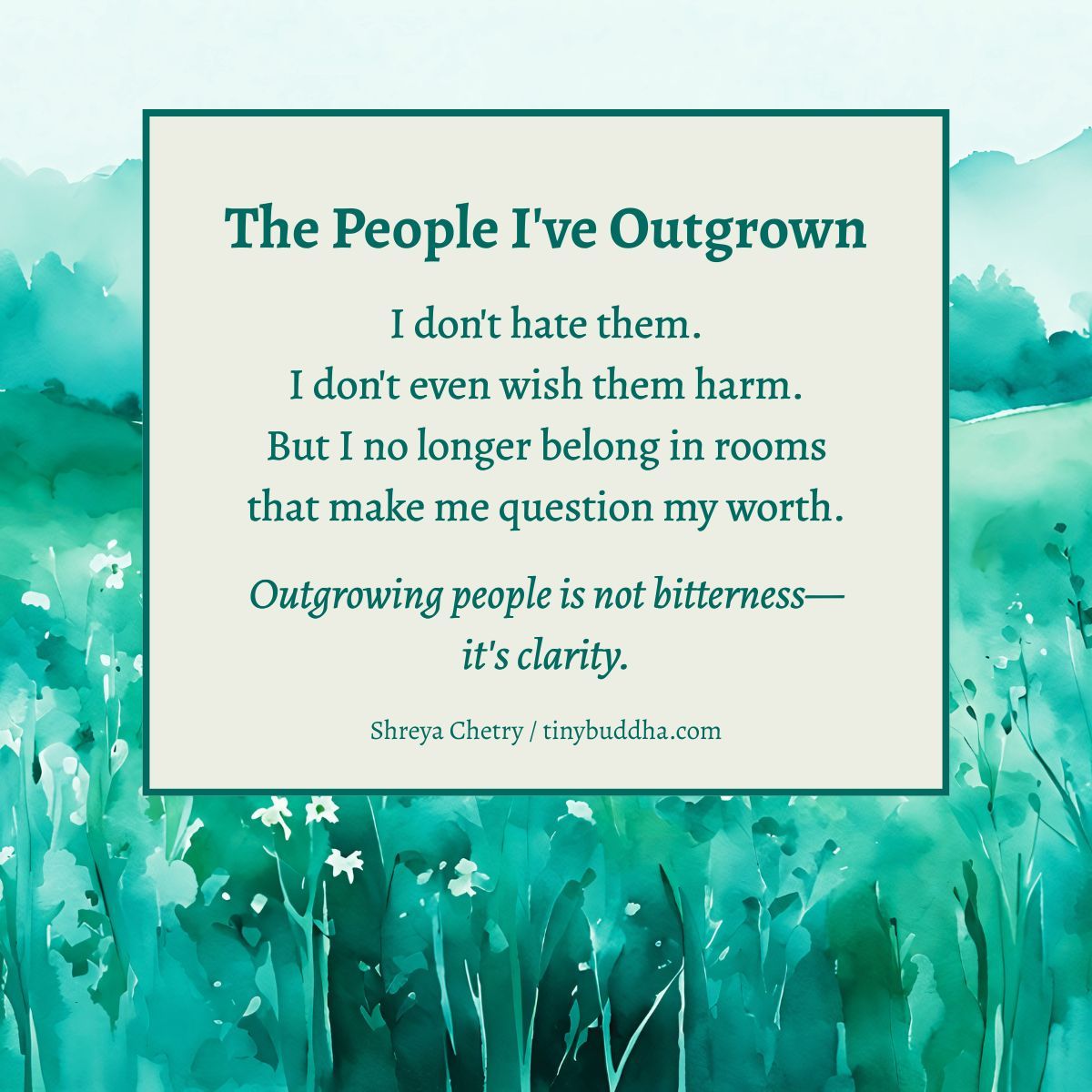 tinybuddha's tweet photo. I no longer belong in rooms that make me question my worth. https://t.co/hXxnfKX1MJ