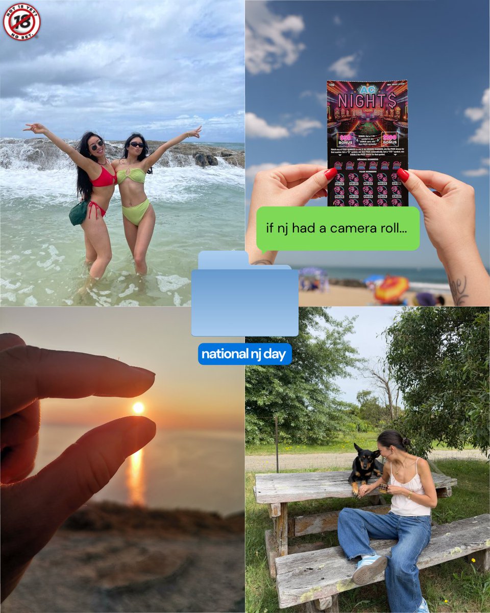 NJLottery's tweet photo. If New Jersey had a camera roll… #HappyNationalNewJerseyDay🍀
.
.
.
For Scratch-Offs game odds, visit https://t.co/LTUjX9ZRRv. https://t.co/sRq9boH7n8