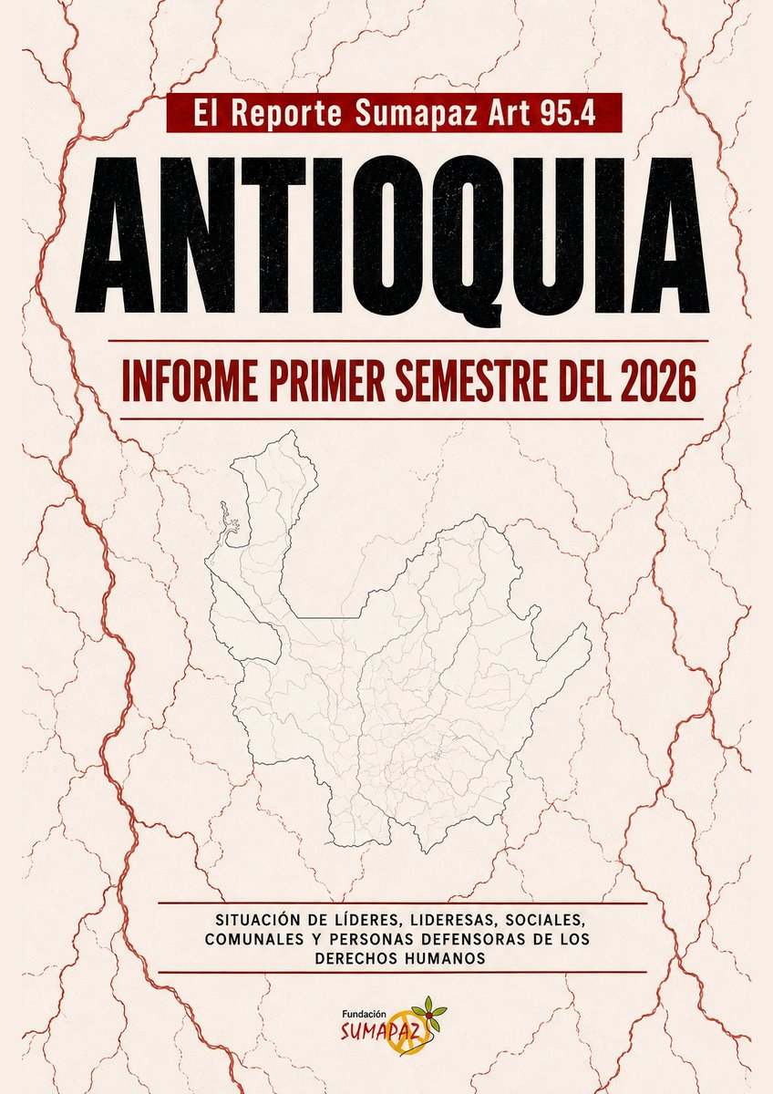 FunSumapaz's tweet photo. #ElReporteSumapaz Artículo 95.4 es un llamado constitucional ante la constante alerta estructural de violencia política. 
El primer semestre de 2026 persistieron los homicidios, amenazas y otros hacia #PDDHH.
#NuncaMás #LíderesSocialesAsesinados 

Ver; 👇  https://t.co/H9RoKlsD46 https://t.co/VXSbiFCT3d