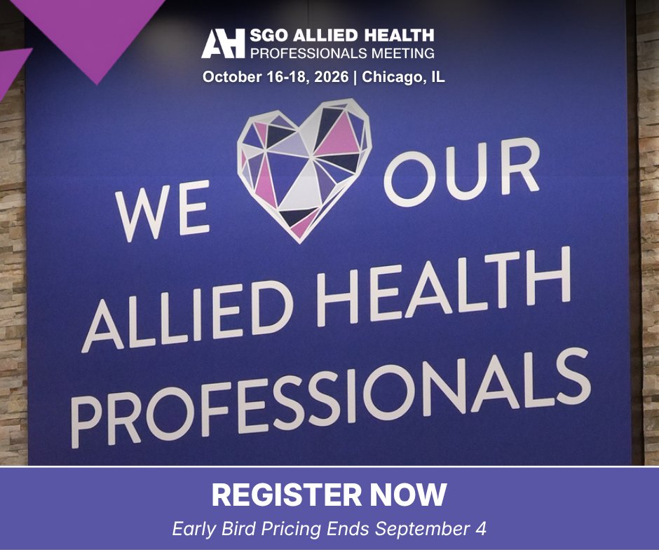 SGO_org's tweet photo. We 💙 our allied health professionals! The countdown to Chicago is on. 📣 Explore the SGO 2026 Allied Health Professionals Meeting schedule, Hands-on Workshop &amp; Bootcamp, and register before early bird pricing ends! https://t.co/iTGuNiHC44 #SGOMtg #AdvancedPracticeProviders https://t.co/0Jpluobsss