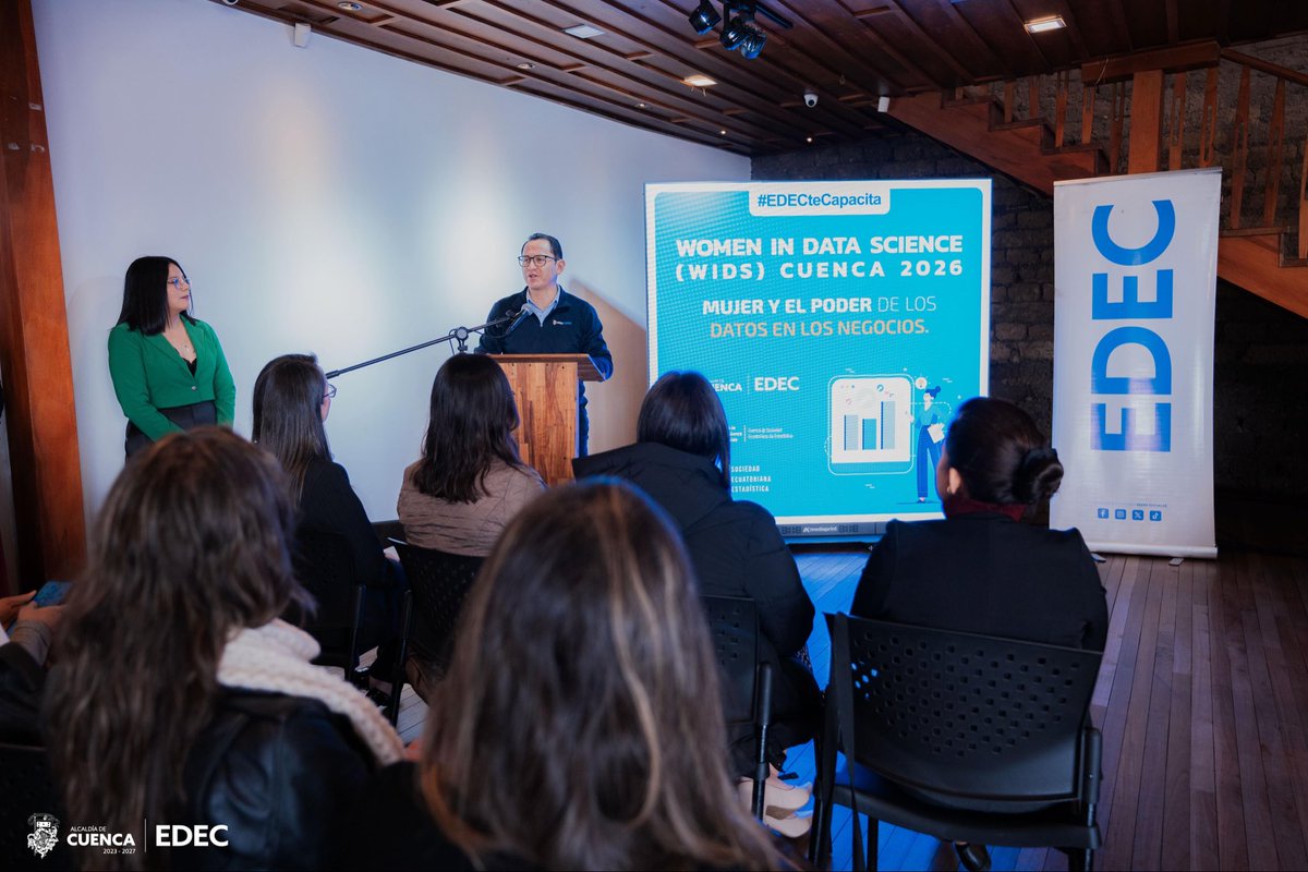 EDEC_EP's tweet photo. Los datos también impulsan el liderazgo y la innovación.

Vivimos una jornada de aprendizaje e inspiración en Women in Data Science (WiDS) Cuenca 2026 donde conocimos cómo el análisis de datos fortalece los negocios, impulsa la toma de decisiones y abre nuevas oportunidades. https://t.co/feBQYb28Q3