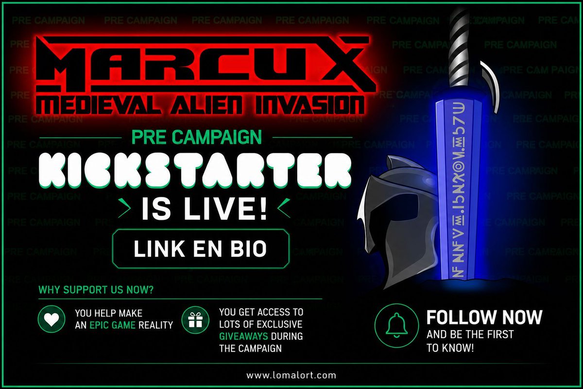 LomaLortGames's tweet photo. π Our Kickstarter Pre-Campaign is LIVE!
By following our pre-campaign, you'll help bring Marcux: Medieval Alien Invasion to life.
βοΈ Follow now β Link in bio.
π https://t.co/FVjVKD8R7e
#Kickstarter #IndieGame #GameDev #IndieDev #Gaming #Marcux #LomaLort https://t.co/chxltt8sHm