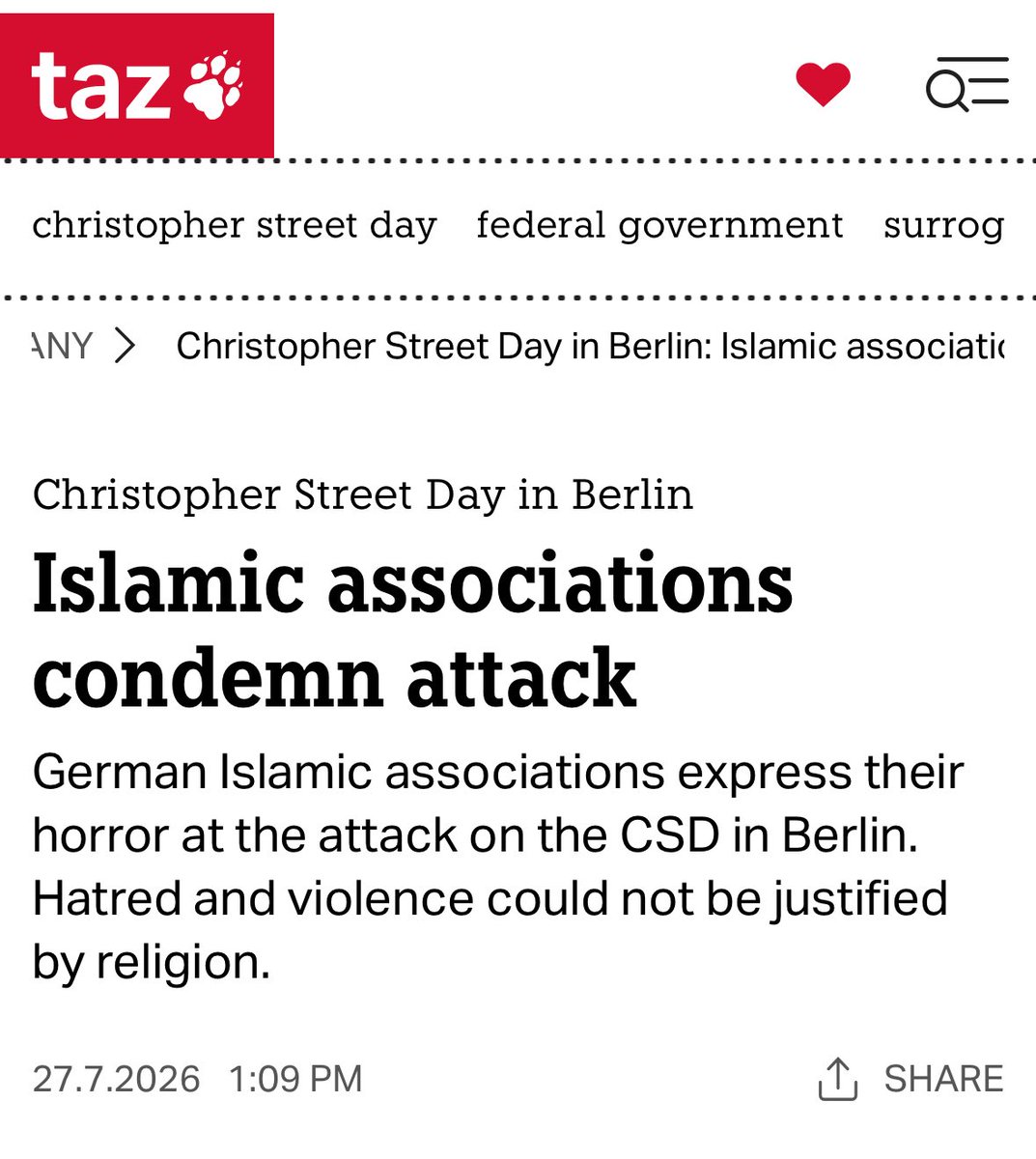 derJamesJackson's tweet photo. All the major Islamic associations, including the Central Council of Muslims and DITIB,  condemned the attack https://t.co/MjkqtY0drR