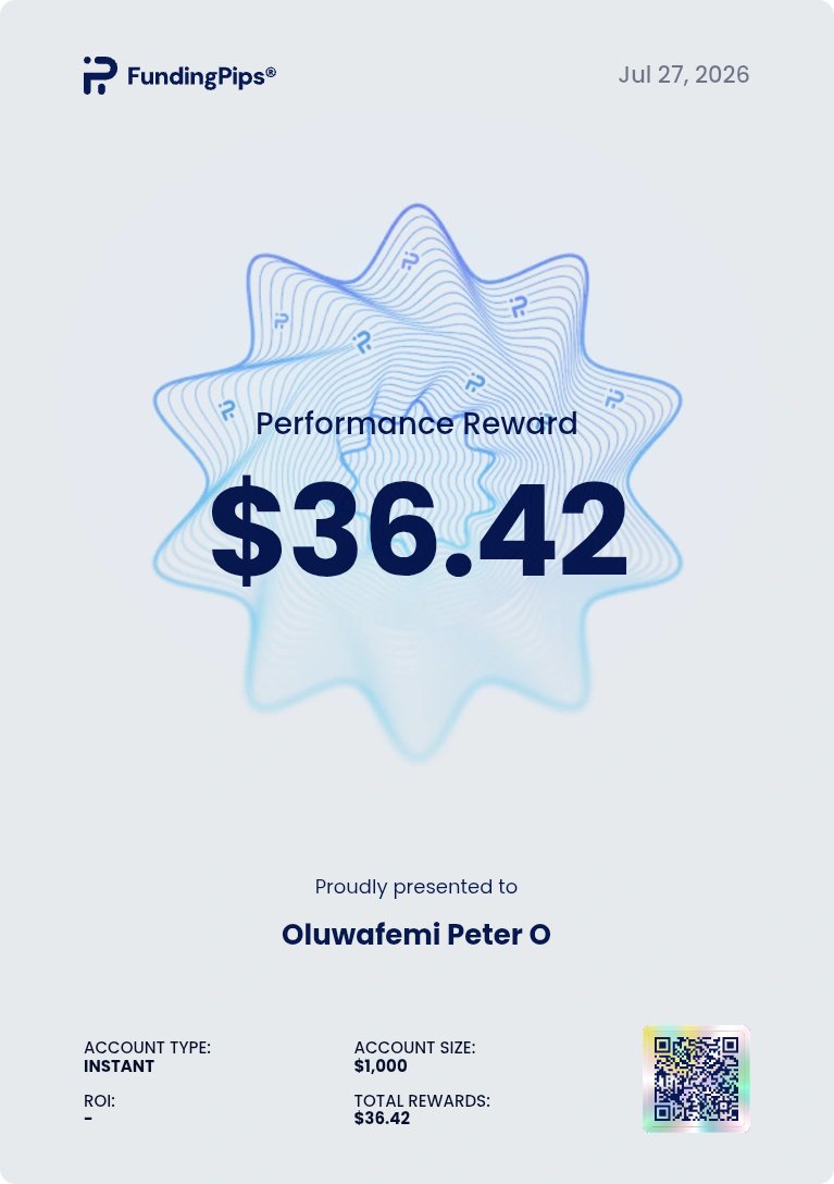 PhelmsBuff's tweet photo. So, basically today @fundingpips gifted me a $1K Instant Account, i thought it's a scam email until i checked my dashboard.

I asked myself what i did to deserve the giveaway. I was so surprised and today i ended up making a token from it today.

Cheers to my first ever payout with @fundingpips. Thanks to @Khldfx for making this happen 🙏. Lately, i have been tagging him repeatedly for a 100K account 🤣😂 but this little payout is a testament that more can be achieved.

Once again, thank you @fundingpips and @Khldfx 💙👏