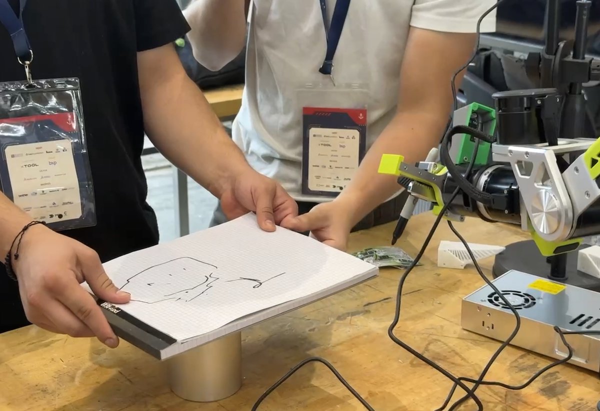 seeedstudio's tweet photo. Day 1 at #Fab26 Boston was a blast! 💥🤖
30+ makers, researchers & developers joined our first MIT workshop to get hands-on with Seeed #reBot Arm.
We explored assistive #robotics — calibrating the arm, collecting data, and training robot behaviors with SenseCraft Robotics platform, our low-code platform for robot learning workflows.
It worked! 🎉 More data → smarter robots.
🚀 Next: Fab26 Boston Workshop 2 | July 31
🎵 Musical creation & DJ performance with reBot Arm
📍 Fab Hub Kendall
https://t.co/bjW6LyAeRR
