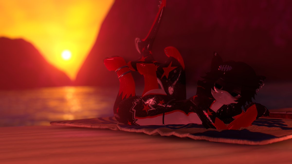 Bushh_y's tweet photo. Sky's on fire, so am I ❤️‍🔥
#VRChatPhotos #vrchat #sabrean #furryㅤㅤㅤ https://t.co/PLEwlR4biF