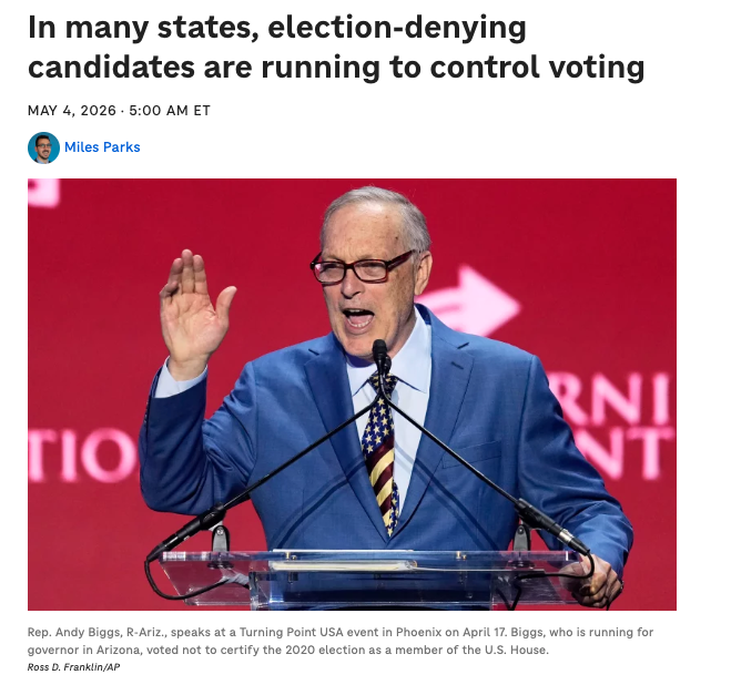 American_Bridge's tweet photo. Andy Biggs is the poster child of election conspiracies. #AZGov #AZpolitics https://t.co/VNiYKLia17