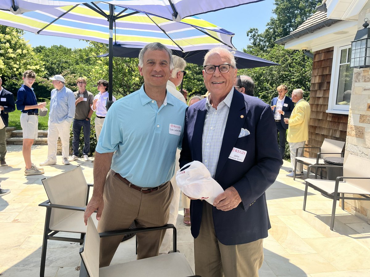 RegisHighSchool's tweet photo. More than 40 members of our community gathered yesterday for our Eastern Long Island Reception. Hosted by Pam and Robin Esterson P’18’21 and their family, the reception provided guests the opportunity to attend Mass together and connect with one another. https://t.co/QN3AzFWj2b