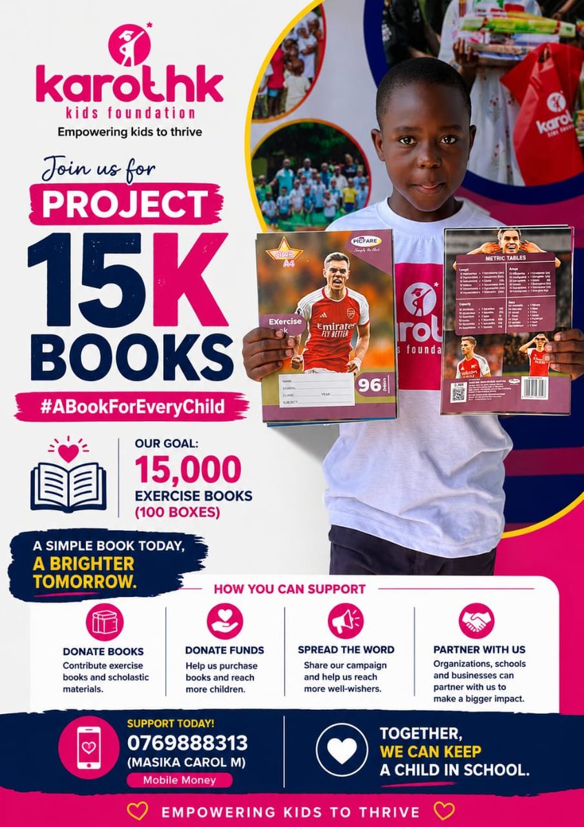 Kkids_Foundatn's tweet photo. Together, we can keep a child in school.
Support #Project15KBooks today. https://t.co/BeJr3tzTNB