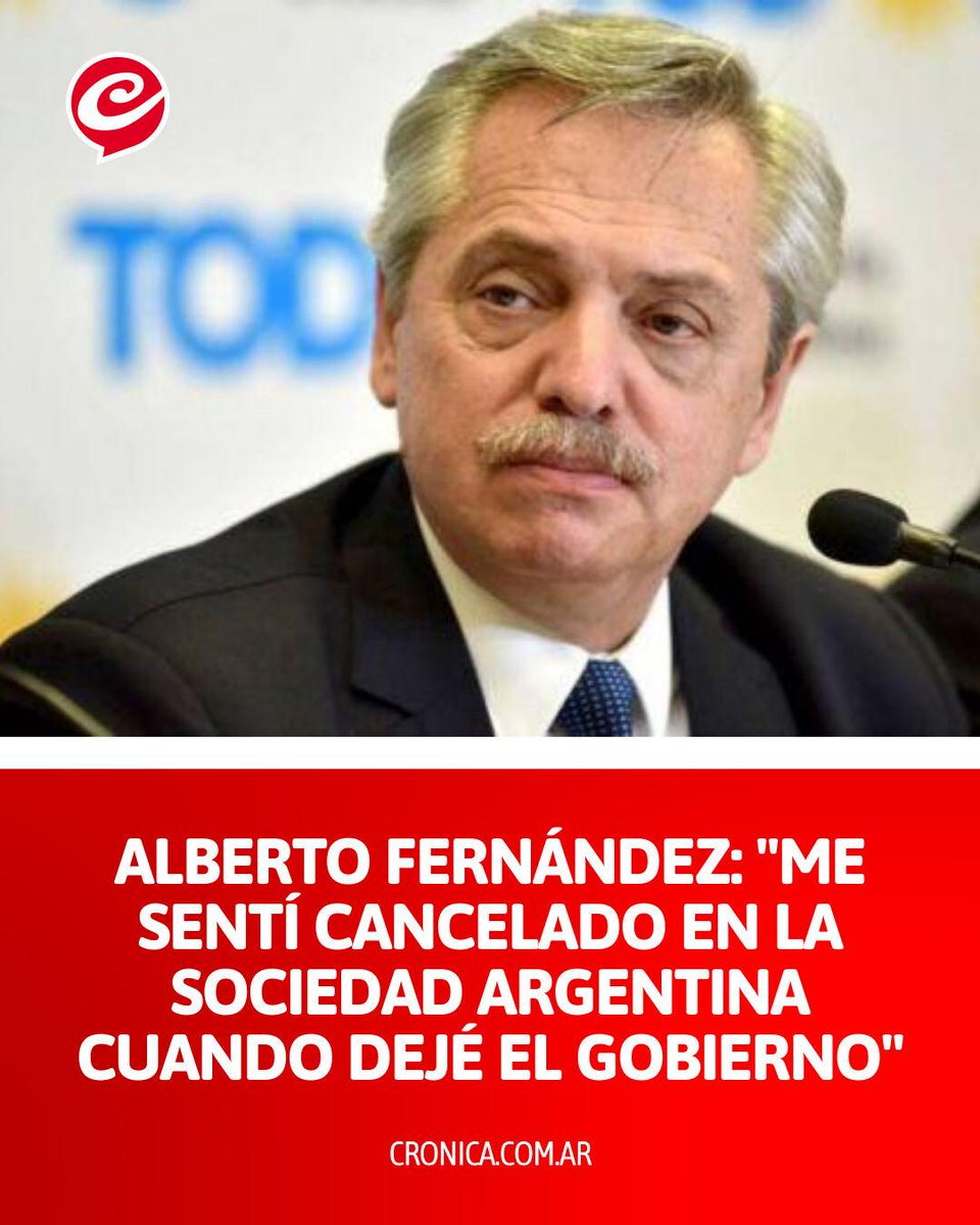 Cronica_ok's tweet photo. 🗣️ El expresidente Alberto Fernández aseguró que las denuncias por violencia de género presentadas por su exesposa, Fabiola Yañez, "son falsas" y afirmó que, tras dejar la Presidencia, se sintió "cancelado en la sociedad argentina"

Leé la nota completa en https://t.co/vKNL1YnBN6 https://t.co/4M1R5C1nBs