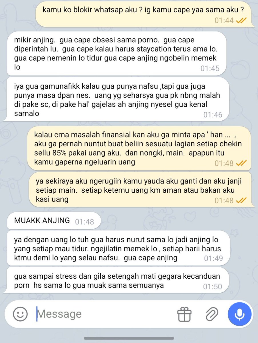 nessa5x's tweet photo. damnnn !! yaa aku masuk komunitas ini cuma mau ngebuktiin omongan masa lalu aku aja.  ya semoga  aku join kesini dapet cowo yang lebih baik dari dia... dan help menurut kalian apa aku sengeberatin itu buat dia ? atau dia yang terlalu polos ?.. https://t.co/HP6znYw3oU