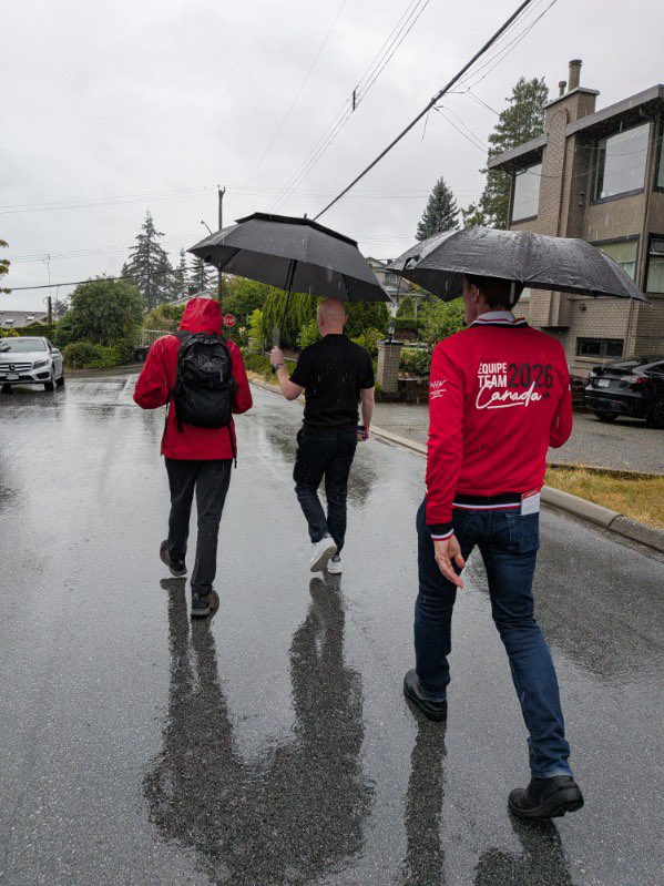 MarcMillerVM's tweet photo. Rain or shine, Braeden Caley hit the ground running yesterday in North Vancouver—Capilano! https://t.co/ihlTuFYNFq