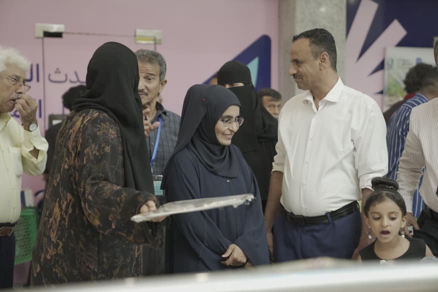 RC_SSCT's tweet photo. Women's Environmental Awareness Exhibition "Journey of Survival" Launched in Aden to Promote Sea Turtle Conservation and Women's Empowerment

The activities of the women's environmental awareness exhibition "Journey of Survival" were officially launched on Monday afternoon at Aden Mall in the capital, Aden. The exhibition is organised by the Ruaa Centre for Strategic Studies, Consultancy and Training as part of the "Save the Sea Turtles in the Gulf of Aden" project, with support and funding from the Environment Protection Authority (EPA), the United Nations Development Programme (UNDP), the Global Environment Facility (GEF), and the Small Grants Programme (SGP).

The opening ceremony was attended by Ms. Ishtiaq Mohammed Saad, Undersecretary for Women's Affairs in Aden, and Eng. Niazi Mustafa, Director General of the Environment Protection Authority in Aden, alongside government officials, representatives of civil society organisations, and environmental stakeholders.

In her opening remarks, Dr. Jaklin Al-Batani, President of Ruaa Centre, stated that the exhibition forms part of the Centre's ongoing efforts to strengthen environmental awareness while highlighting the vital role of women in protecting the environment, conserving sea turtles, and safeguarding their natural habitats. She emphasised that women are key partners in promoting environmental responsibility and encouraging community participation in the protection of natural resources.

Dr. Al-Batani added that the exhibition reflects the strong link between environmental conservation and women's economic and social empowerment by providing a platform for women's associations to showcase their handicrafts and home-based products, thereby supporting sustainable livelihoods and reinforcing the principles of sustainable development.

Running over two days, the exhibition aims to raise public awareness of the importance of protecting sea turtles, biodiversity, and coastal ecosystems, while encouraging environmentally responsible behaviour and highlighting women-led and community-based environmental initiatives.

The exhibition features the participation of several women's associations and civil society organisations, presenting handicrafts, traditional products, and home industries, alongside interactive educational displays covering the life cycle of sea turtles, the major threats they face, and the importance of reducing pollution and protecting coastal ecosystems.

Visitors toured the exhibition's various sections, where they explored environmental initiatives, community projects, and products reflecting the creativity and skills of local women and their contribution to supporting the local economy. The event attracted significant public interest and positive engagement from visitors.

The "Journey of Survival" exhibition is one of the flagship activities of the "Save the Sea Turtles in the Gulf of Aden" project, which seeks to enhance public awareness of the importance of protecting sea turtles and their habitats, strengthen community participation—particularly that of women—in biodiversity conservation and coastal environmental protection, and contribute to achieving sustainable development goals across the country.