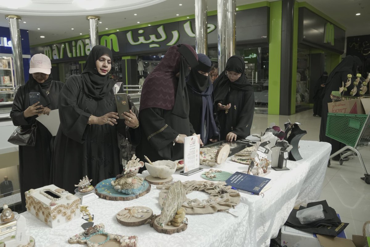 RC_SSCT's tweet photo. Women's Environmental Awareness Exhibition "Journey of Survival" Launched in Aden to Promote Sea Turtle Conservation and Women's Empowerment

The activities of the women's environmental awareness exhibition "Journey of Survival" were officially launched on Monday afternoon at Aden Mall in the capital, Aden. The exhibition is organised by the Ruaa Centre for Strategic Studies, Consultancy and Training as part of the "Save the Sea Turtles in the Gulf of Aden" project, with support and funding from the Environment Protection Authority (EPA), the United Nations Development Programme (UNDP), the Global Environment Facility (GEF), and the Small Grants Programme (SGP).

The opening ceremony was attended by Ms. Ishtiaq Mohammed Saad, Undersecretary for Women's Affairs in Aden, and Eng. Niazi Mustafa, Director General of the Environment Protection Authority in Aden, alongside government officials, representatives of civil society organisations, and environmental stakeholders.

In her opening remarks, Dr. Jaklin Al-Batani, President of Ruaa Centre, stated that the exhibition forms part of the Centre's ongoing efforts to strengthen environmental awareness while highlighting the vital role of women in protecting the environment, conserving sea turtles, and safeguarding their natural habitats. She emphasised that women are key partners in promoting environmental responsibility and encouraging community participation in the protection of natural resources.

Dr. Al-Batani added that the exhibition reflects the strong link between environmental conservation and women's economic and social empowerment by providing a platform for women's associations to showcase their handicrafts and home-based products, thereby supporting sustainable livelihoods and reinforcing the principles of sustainable development.

Running over two days, the exhibition aims to raise public awareness of the importance of protecting sea turtles, biodiversity, and coastal ecosystems, while encouraging environmentally responsible behaviour and highlighting women-led and community-based environmental initiatives.

The exhibition features the participation of several women's associations and civil society organisations, presenting handicrafts, traditional products, and home industries, alongside interactive educational displays covering the life cycle of sea turtles, the major threats they face, and the importance of reducing pollution and protecting coastal ecosystems.

Visitors toured the exhibition's various sections, where they explored environmental initiatives, community projects, and products reflecting the creativity and skills of local women and their contribution to supporting the local economy. The event attracted significant public interest and positive engagement from visitors.

The "Journey of Survival" exhibition is one of the flagship activities of the "Save the Sea Turtles in the Gulf of Aden" project, which seeks to enhance public awareness of the importance of protecting sea turtles and their habitats, strengthen community participation—particularly that of women—in biodiversity conservation and coastal environmental protection, and contribute to achieving sustainable development goals across the country.