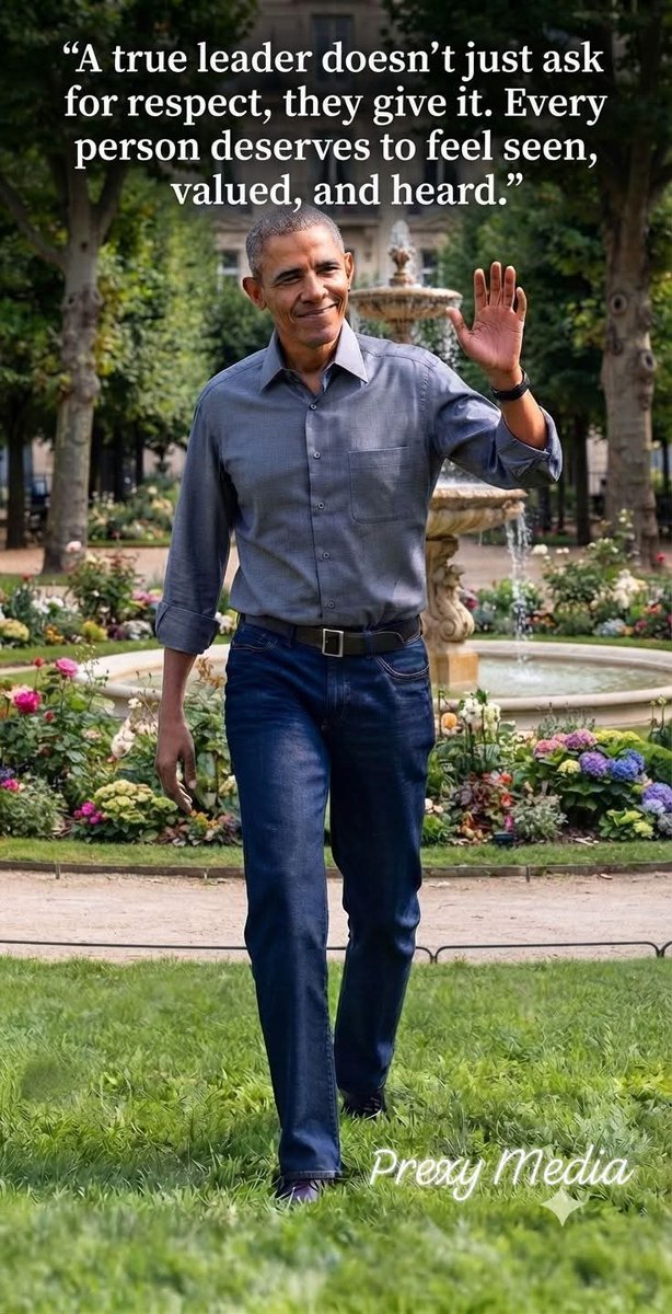 AuthorJoeNBrown's tweet photo. #BarackObama: “A true leader doesn’t just ask for respect, they give it. Every person deserves to feel seen, valued, and heard”, @BarackObama.
#TrueLeader 👋🏼#Respected https://t.co/hdnD3hll3F