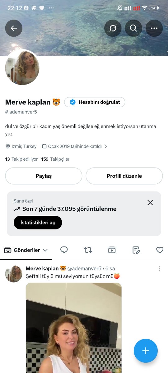 ademanver5's tweet photo. 37 bin profil.ziyaret var ama takipçi 200 kişi değil özel videolar ve fotoğrafların çok takip edin mesajlarınıza döneceğim https://t.co/nPxXZNeLEZ