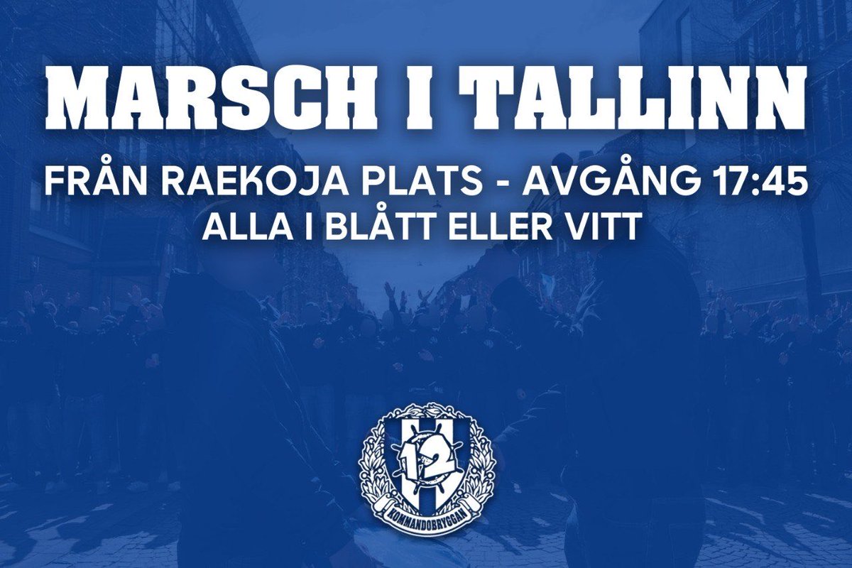 KBGU1904's tweet photo. MARSCH I TALLINN

#ifkgbg https://t.co/TWPYMcomAr