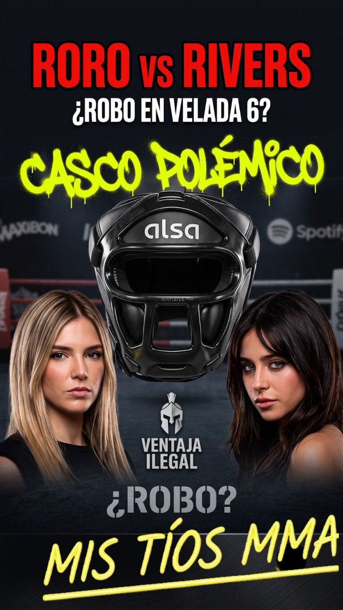 MisTiosMMa's tweet photo. 😤 EL CASCO que ENCENDIÓ la POLÉMICA:

🥊 Roro vs Rivers en La Velada 6
🛡️ Roro usó un CASCO DE PLÁSTICO DURO
😡 Rivers CASI CANCELA la pelea
🎬 Filtran VIDEO de burlas del equipo de Roro
🏆 Roro GANÓ por decisión unánime
https://t.co/YQ5RKaJ269 https://t.co/9CSNLQtCr0