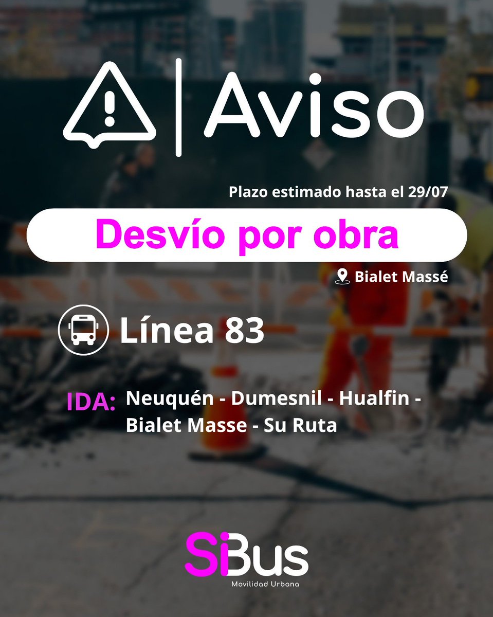 sibuscba's tweet photo. #InfodeServicio ℹ️
📷Desvíos vigentes por Obra
#TransporteUrbano #Cordoba https://t.co/VxkgxPcTd9