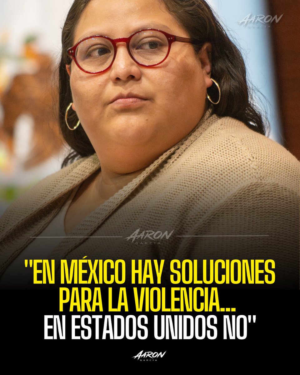 aarongarciamx's tweet photo. "EN MÉXICO HAY SOLUCIONES PARA LA VIOLENCIA... EN ESTADOS UNIDOS NO": CITLALLI HERNÁNDEZ

Citlalli Hernández, aseguró que México está haciendo su parte para reducir la violencia, pero sostuvo que Estados Unidos también debe asumir su responsabilidad.

Señaló que el gobierno estadounidense debe frenar el tráfico de armas hacia México y combatir las redes criminales que distribuyen drogas dentro de su propio territorio. "No hay soluciones simples para un problema tan complejo", afirmó.