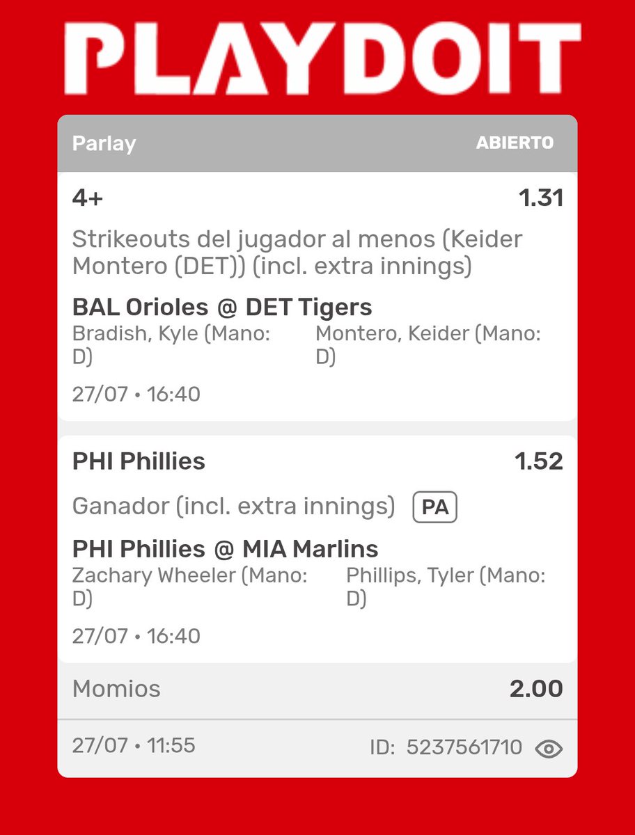 jesuscab28's tweet photo. Pues le damos al #MiniReto5Pasos

Para los que no saben, se trata de de convertir 3% de bank en 100%, eso con 5 #Picks en momio positivo.

Difícil si, pero divertido, después de todo solo se arriesga en 3%

Si te interesa sígueme

#Paso1 https://t.co/8qyZ42POmg