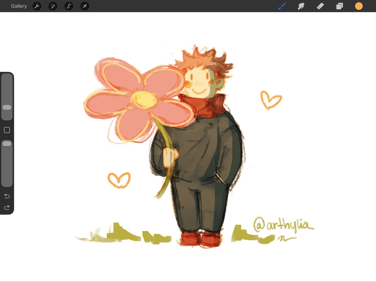 arthylia's tweet photo. he’s giving you a flower ok 🌼 #itadoriyuji #jjk https://t.co/ZGYUnPT1WL