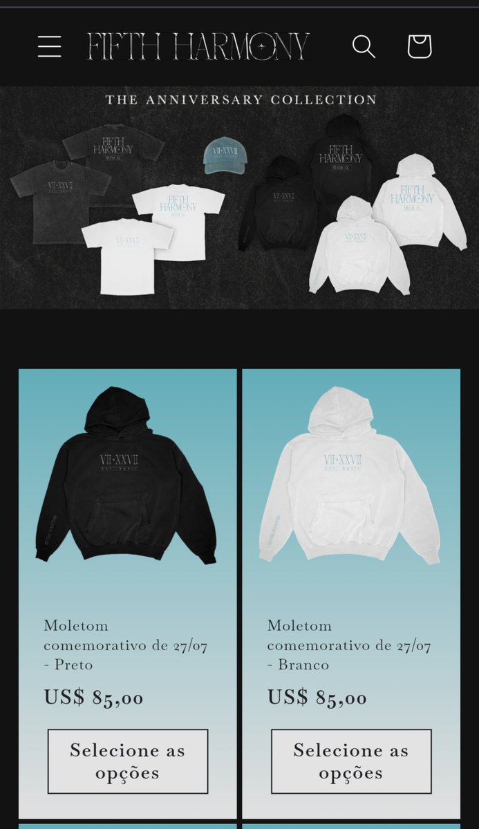 5HBrasil's tweet photo. 🚨 ERA MERCH!!

A Fifth Harmony acaba de lançar uma nova coleção oficial de merchandising em seu site para comemorar os 14 anos do grupo.

https://t.co/FddO9Wqmvo https://t.co/h6f2aj2aQo
