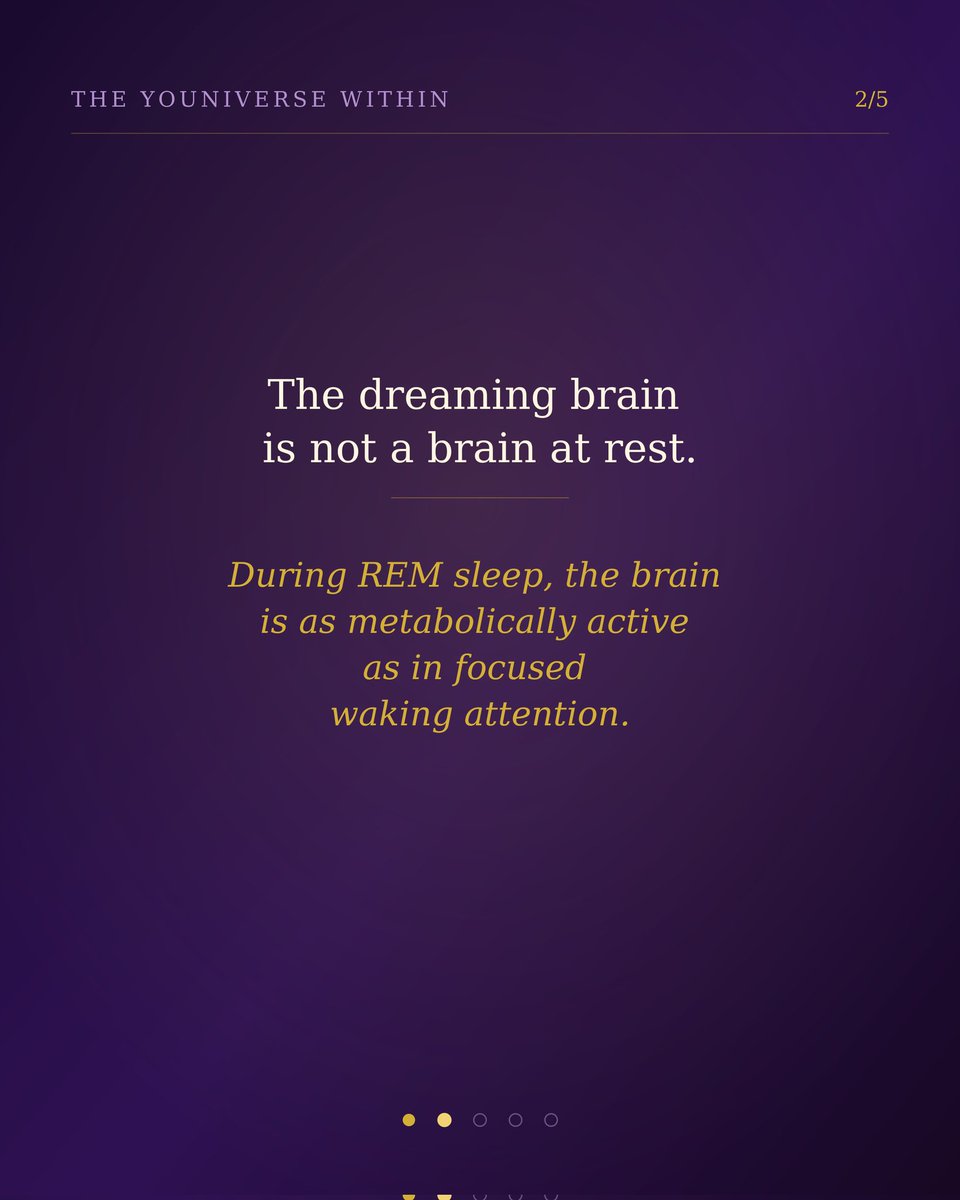 Somm_zzy's tweet photo. Carl Jung spent 60 years studying dreams and concluded they are the psyche's primary language — not random images but ENCODED MESSAGES from the deepest layer of intelligence you possess. Your dreams are not accidents. They are appointments. Are you showing up? 🌙💤✨ https://t.co/nhRFCeiCsS