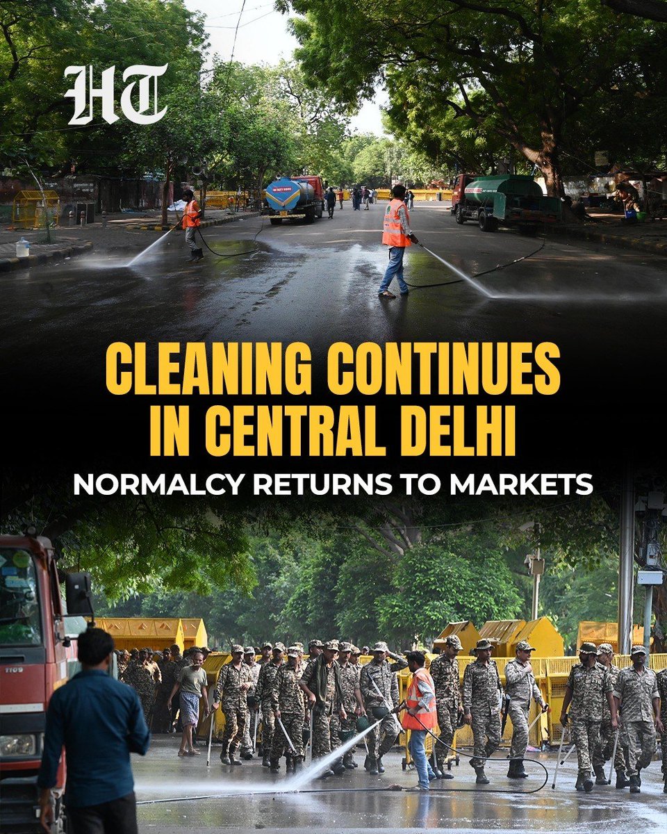 ashokmalik's tweet photo. Day after #CockroachJantaParty-led student protest, #JantarMantar site where slogans echoed for weeks has turned silent. On Sunday, it was off-limits for general public with barricades still in place, heavy deployment of security personnel, cleaning work> https://t.co/RkPUDLw5nz https://t.co/WY3RUrWh4W