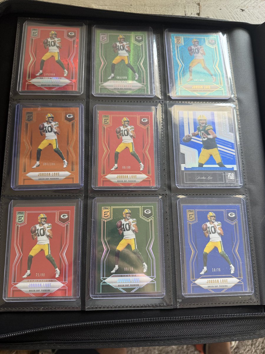 JSCardsCllctbls's tweet photo. Getting closer to finalizing the 2025 Panini Donruss Elite Jordan Love (#73) rainbow. Any help finding the last few would be greatly appreciated and not to mention, AWESOME!

Thank you! 🙏 RTs for visibility appreciated, too! #thehobby #jordanlove #packers #GPG #gopackgo https://t.co/oxBeKsQ6Ao