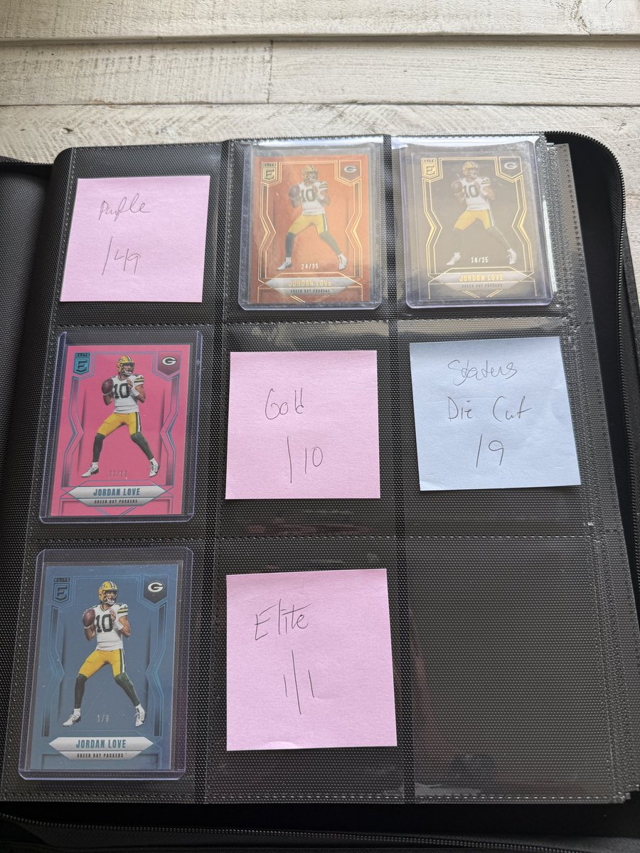 JSCardsCllctbls's tweet photo. Getting closer to finalizing the 2025 Panini Donruss Elite Jordan Love (#73) rainbow. Any help finding the last few would be greatly appreciated and not to mention, AWESOME!

Thank you! 🙏 RTs for visibility appreciated, too! #thehobby #jordanlove #packers #GPG #gopackgo https://t.co/oxBeKsQ6Ao