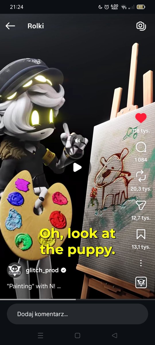 Emilly22OO's tweet photo. Now I realized he was dipping the pen in the paint 🥲
#md #murderdrones #glitch https://t.co/CMXBmsm5nw