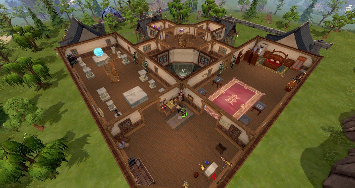 Mavrick882's tweet photo. Golden Gnomes season already? I haven't had much time for art this year but please consider me for the Best RuneScape Homestead category! https://t.co/XVAOZzqMgp