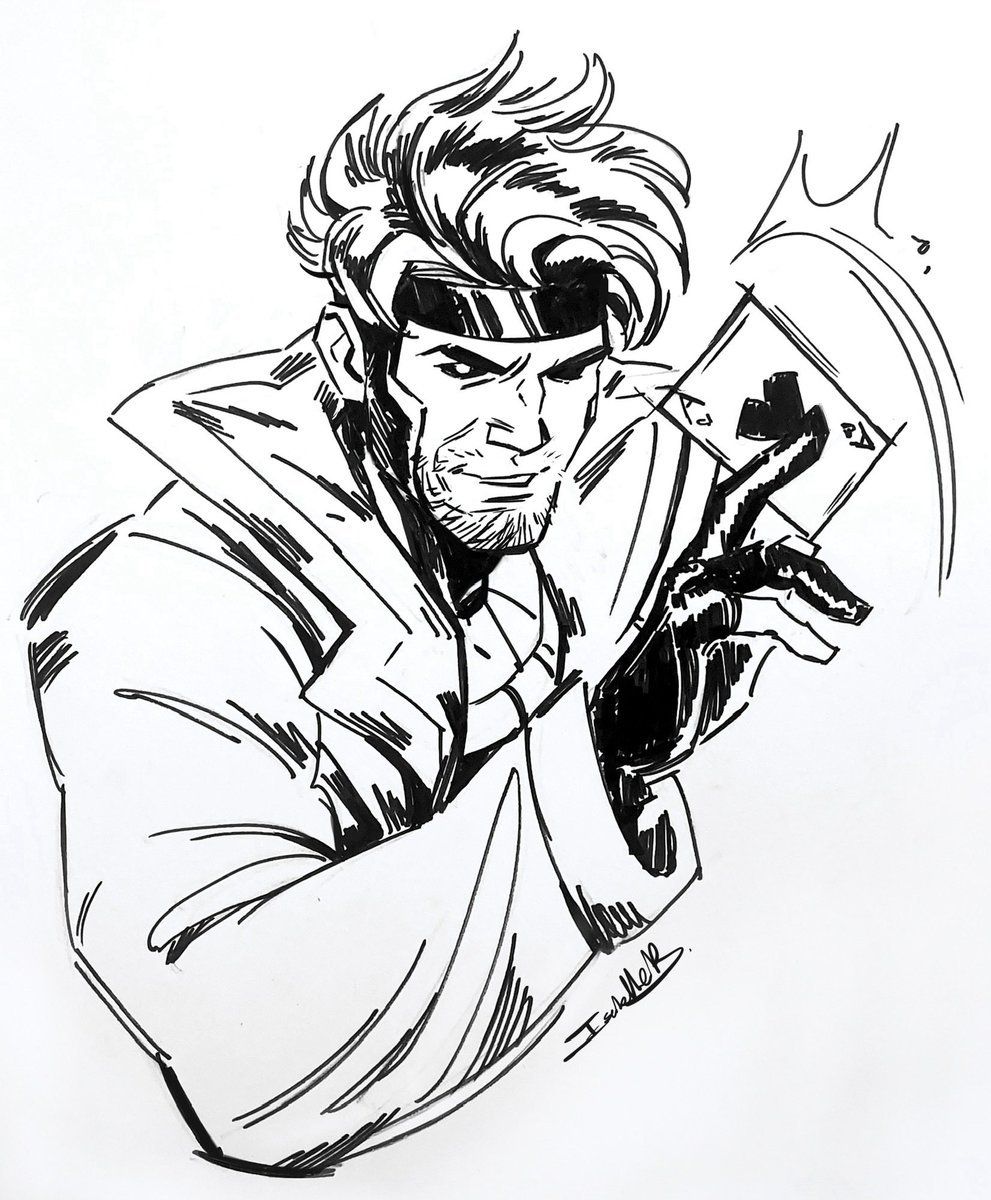 Isa_anartist's tweet photo. Digital and traditional Gambits because you can never have enough amiright?? #xmen https://t.co/iukMV0eYQm