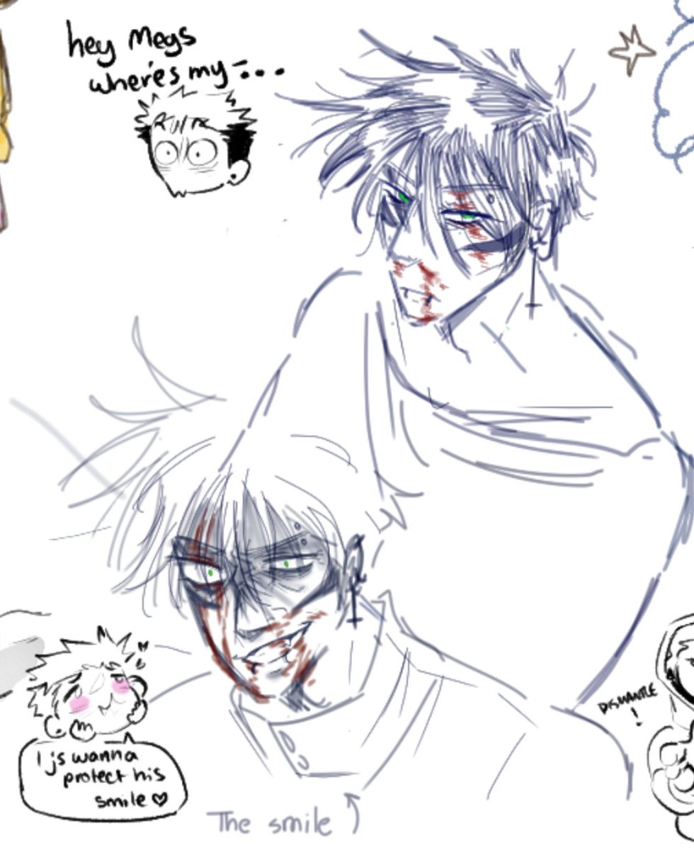 chaos_theoryyyy's tweet photo. On magma with @artisticxllyy @robinsbigbox 😋😋 here's a few Megumi and Yuuji doodles 

#jjk #呪術廻戦 https://t.co/bnmWWlPbRO