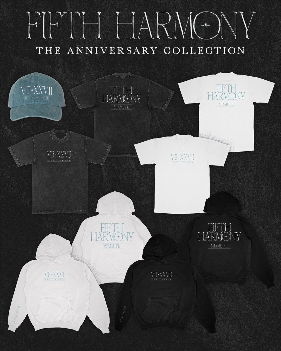 PopBase's tweet photo. Fifth Harmony releases new merch for their 14th anniversary. https://t.co/rsZaZdvtT0