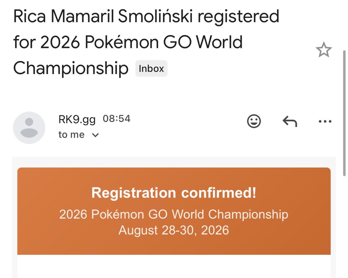 Ricaboz's tweet photo. Selling my 2 Pokémon GO World Championships Spectator Pass.
If you’re interested, DM me for details.
#SpectatorPass #PokemonGO #PokemonWorlds #WorldChampionships #Pokemon #PokemonGOCommunity #PokemonTrainer #SanFrancisco #Gaming #Esports #PokemonEvents https://t.co/lHAhzh3oGC
