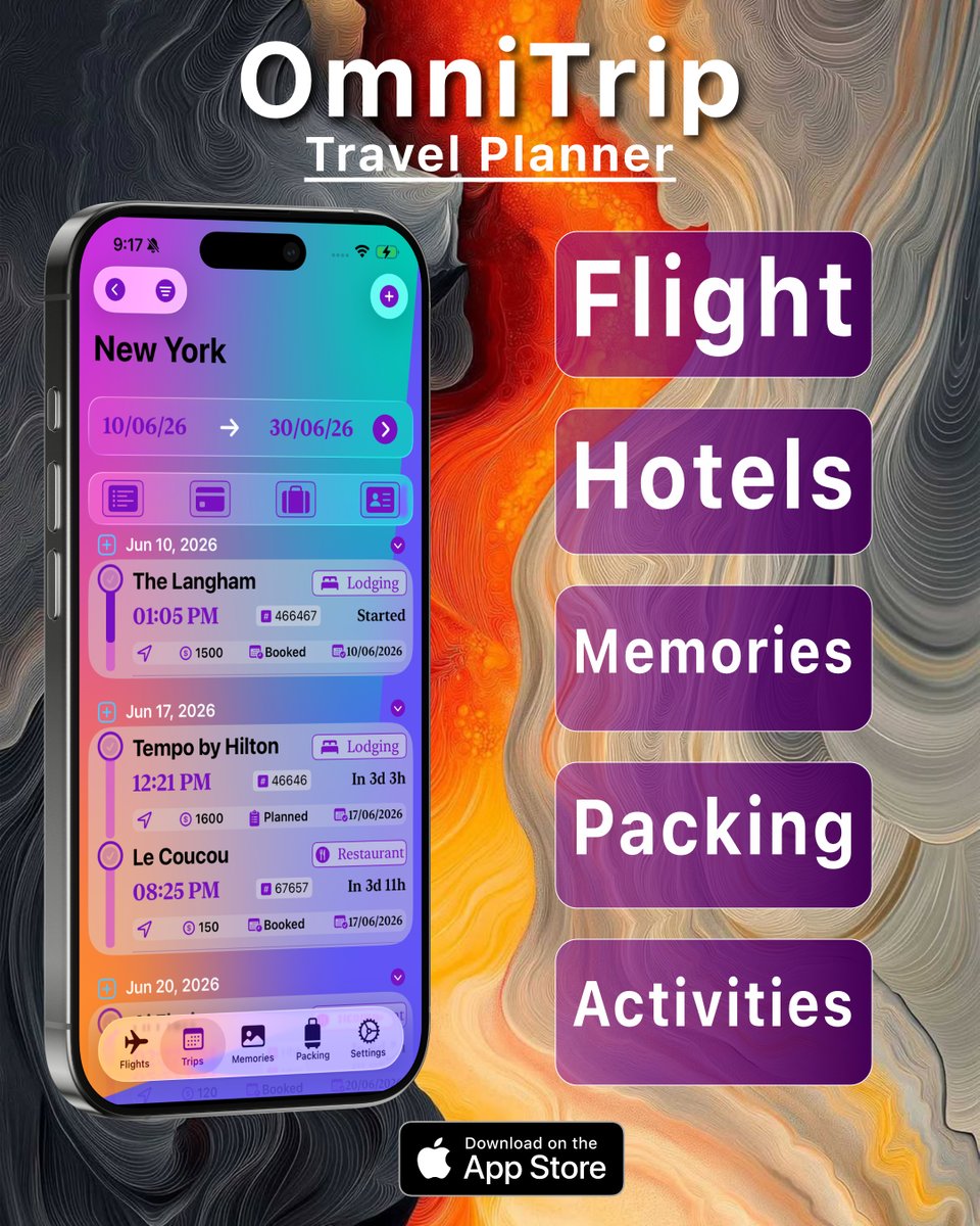 IndieAppCreator's tweet photo. OmniTrip: Travel Planner 
On the App Store now
#travel #travelphotography #photography #nature #love #travelgram #instagood #photooftheday #adventure #instagram #picoftheday #wanderlust #explore #travelblogger #vacation #instatravel #beautiful #naturephotography #photo #art https://t.co/81xtnJDiiv