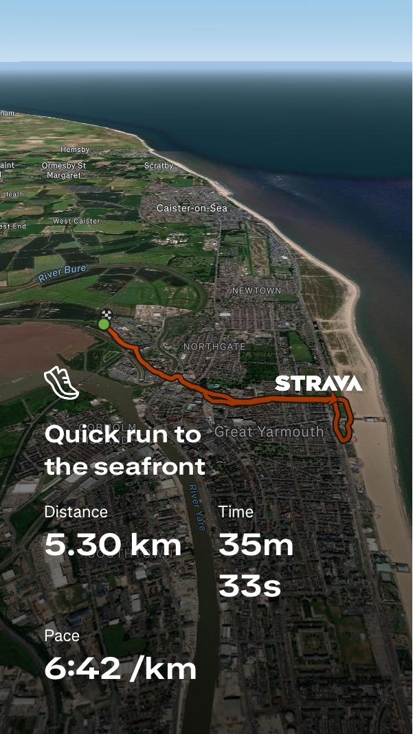 Kevlaa79's tweet photo. Nice little run to the seafront https://t.co/gnfnLfVdPY