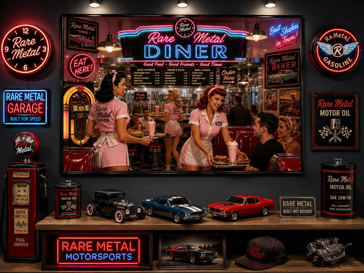 RareMetalReport's tweet photo. 🚨 NEW Rare Metal Diner Collection Release! 🍽️✨
Introducing this 20" × 16" Rare Metal Diner metal wall sign from our Diner Collection—crafted for garages, man caves, game rooms, home bars, and anyone who loves classic American automotive nostalgia.
Explore all 15 Rare Metal Collections:
🔧 Garage Collection
 🍔 Burger Stand Collection
 🍽️ Diner Collection
 🛼 Car Hop Restaurant Collection
 🥤 Soda Shop Collection
 🎬 Drive-In Theater Collection
 🎳 Bowling Alley Collection
 🛣️ Road Trip / Route 66 Collection
 ⛽ Gas Station Collection
 🛠️ Service Station Collection
 🏁 Speed Shop Collection
 🚦 Drag Strip Collection
 🚗 Car Show Collection
 🌙 Cruise Night Collection
 🎵 Jukebox Lounge Collection
👉 Shop Now: https://t.co/2gIqZSDbmL
💬 Which collection are you most excited to see the next new release from? 🔥
