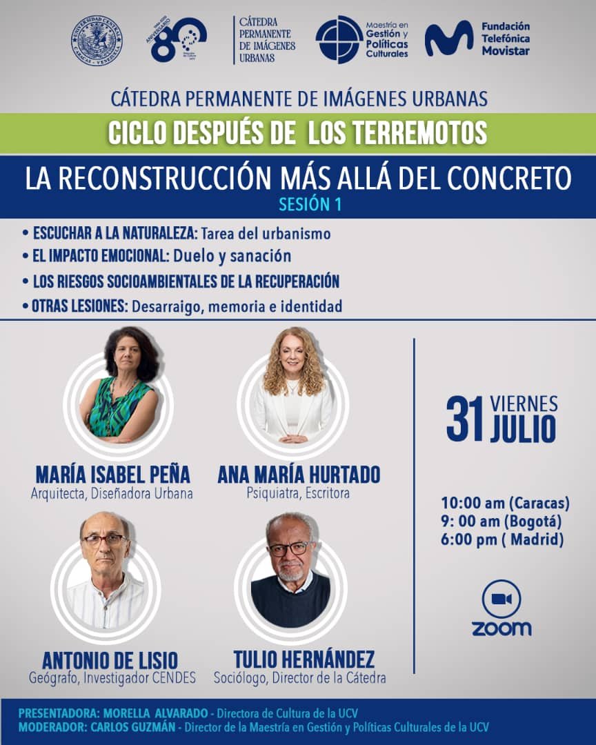 DirCulturaUCV's tweet photo. La recuperación posdesastre va más allá de la obra física: abarca memoria, cultura y comunidad. 🏛️✨

Participa en el foro “La reconstrucción más allá del concreto” junto a un panel multidisciplinario.

🗓️ 31 de julio / 10:00 a.m.
🔗 Registro: https://t.co/3nsSZdGhN6 https://t.co/C525NUPNL3