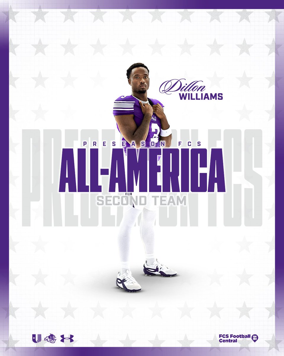ACUFootball's tweet photo. 🏈 𝐀𝐋𝐋-𝐀𝐌𝐄𝐑𝐈𝐂𝐀 🇺🇸

Transfer defensive back Dillon Williams has been named Preseason All-America 2nd Team by FCS Football Central. 

📝 story in next tweet

@D03Williams | @The__Bluebloods 

#GoWildcats | #CDT https://t.co/lcJMklBBwO