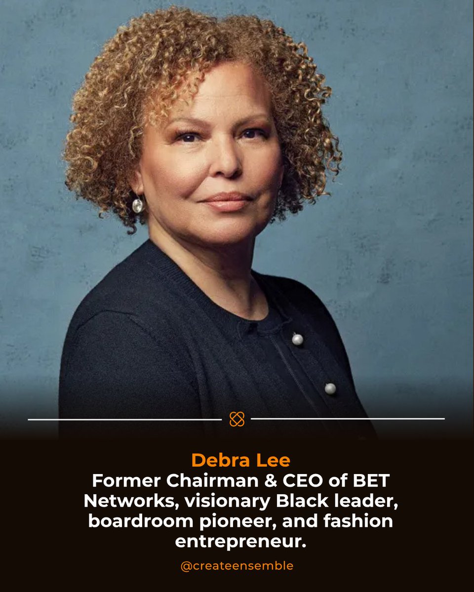CreateEnsemble's tweet photo. #DebraLee is a transformational Black leader whose influence continues to shape media, business, entrepreneurship, and the future of Black excellence.

#DebraLee #BlackLeadership #BlackExcellence #BlackCommunity #BlackProfessionals #BET #multimedia #production #hollywood https://t.co/HcZzBHrphy