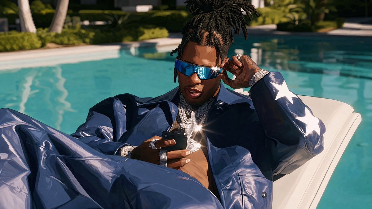 Luxury Poolside Fashion Portrait